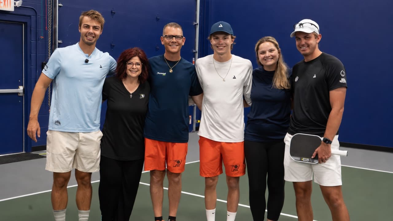 The Pickleball 365 team with Ben and Colin Johns of Johns Design & Consulting